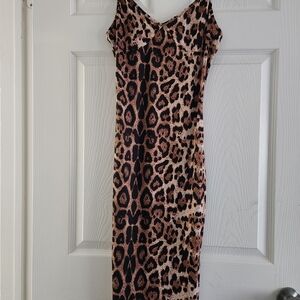 SHEIN Animal Print Midi Dress - S (US 4)